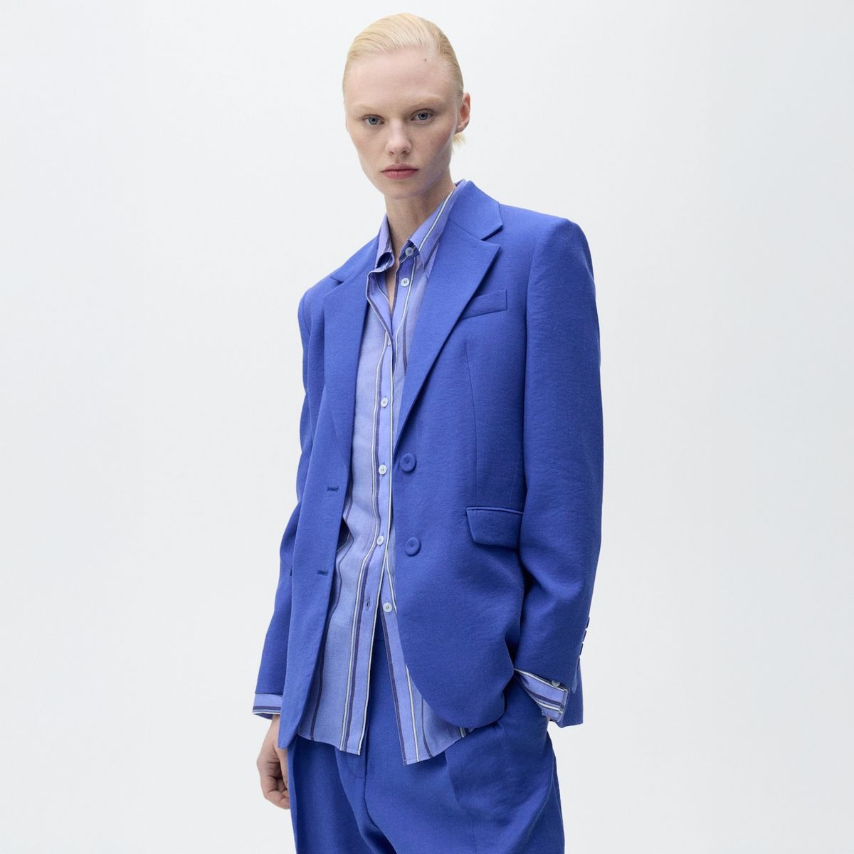 MANGO - Blazer Traje Estructura Mujer Mango