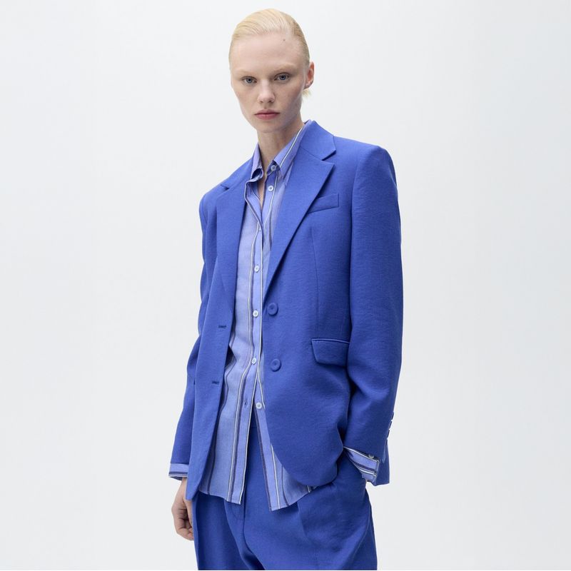 MANGO - Blazer Traje Estructura Mujer Mango