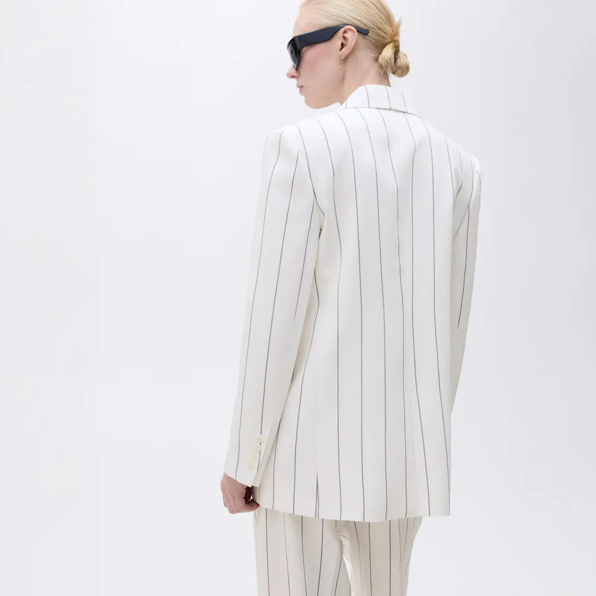 MANGO - Blazer Traje Rayas Mujer Mango