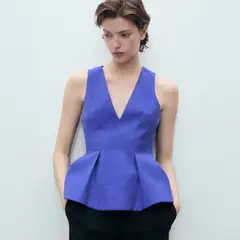 MANGO - Top Modal Cuello Pico Mujer