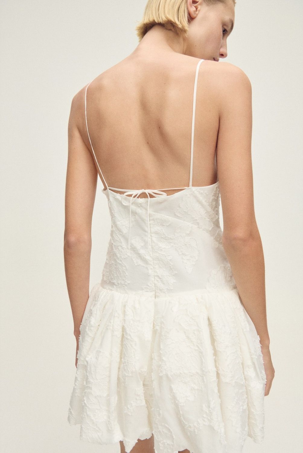 MANGO - Vestido Globo Textura Mujer Mango