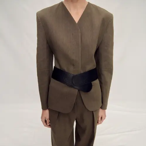 MANGO - Blazer Traje Lino Sin Costuras Mujer