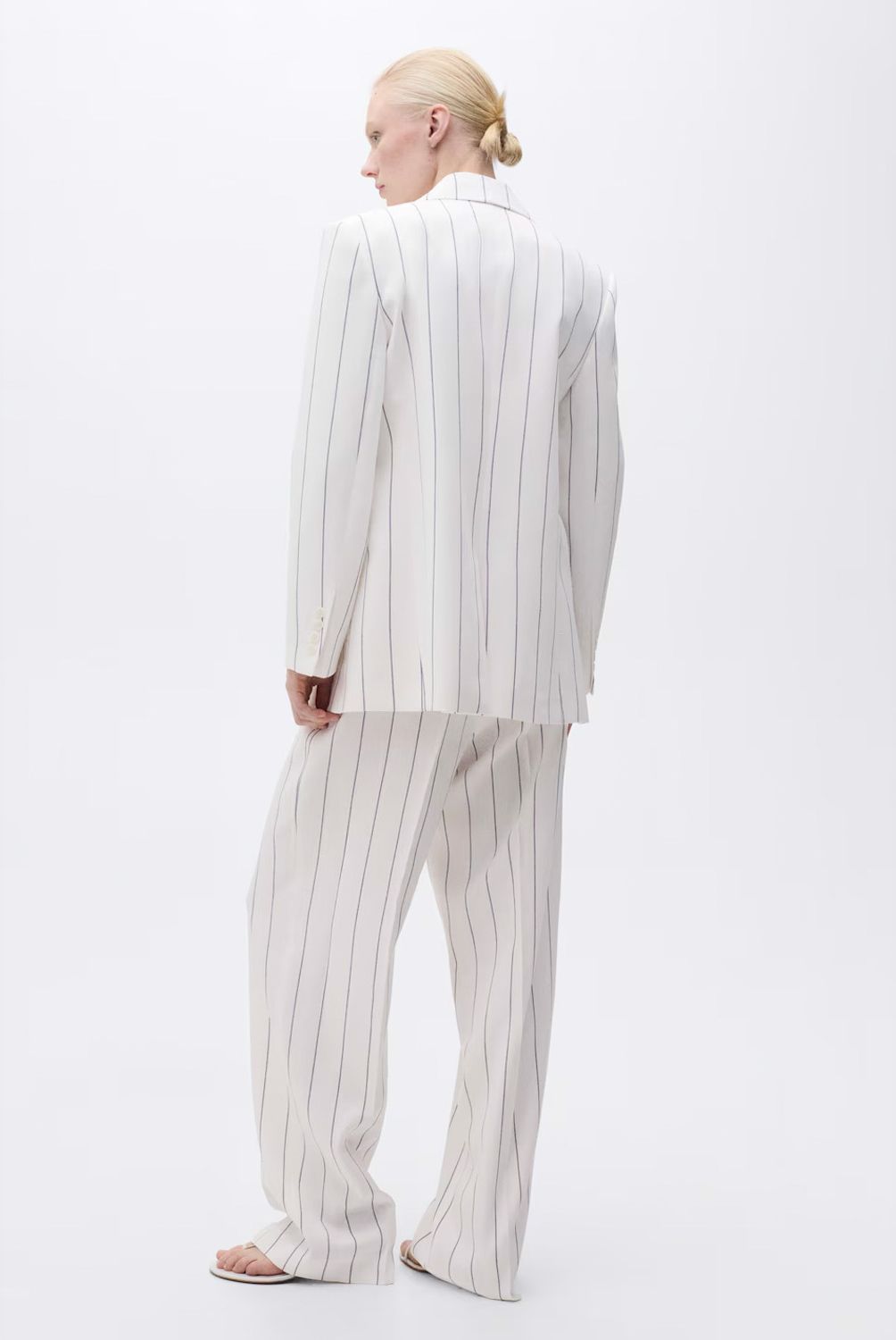 MANGO - Pantalón Traje Rayas Mujer Mango