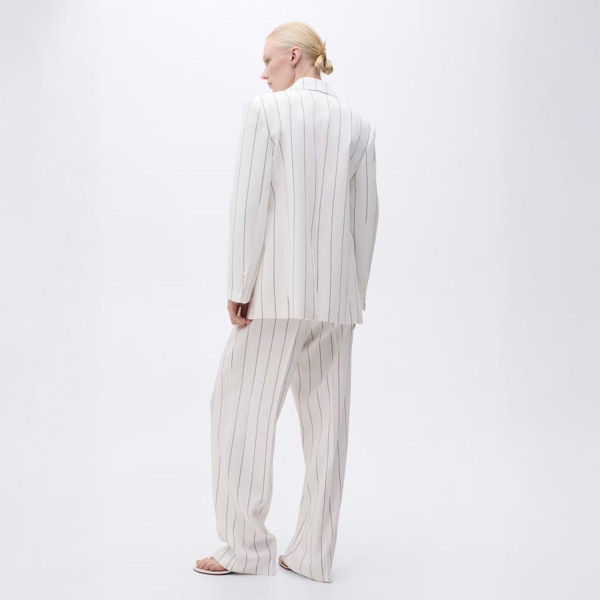 MANGO - Pantalón Traje Rayas Mujer Mango