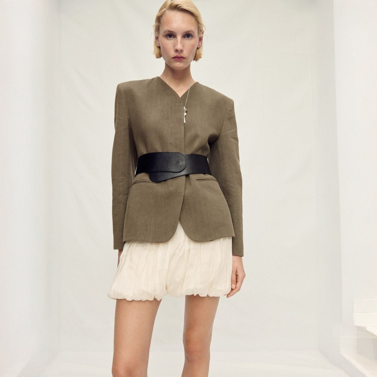 MANGO - Falda Ramio Globo Mujer Mango