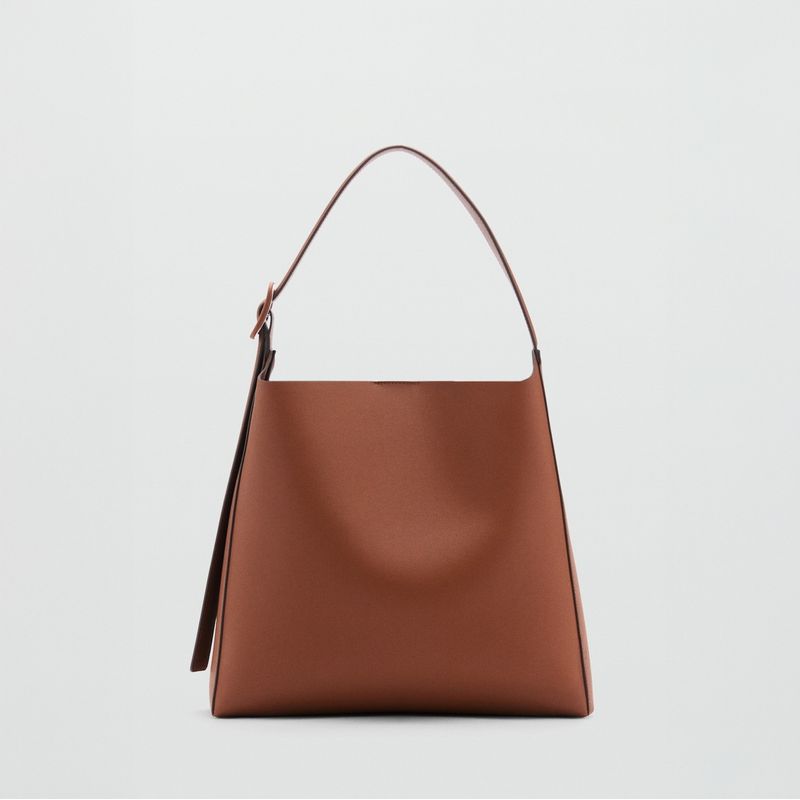 MANGO - Bolso Shopper Detalle Hebilla Mujer Mango