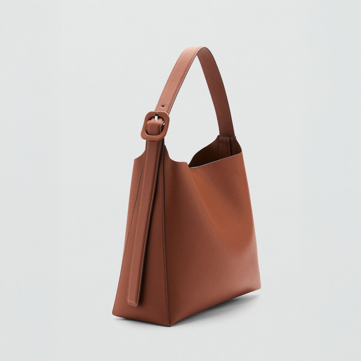 MANGO - Bolso Shopper Detalle Hebilla Mujer Mango