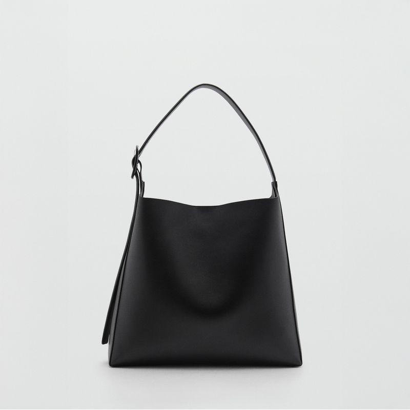 MANGO - Bolso Shopper Detalle Hebilla Mujer Mango