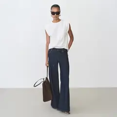 MANGO - Polera Algodón Manga Corta Mujer