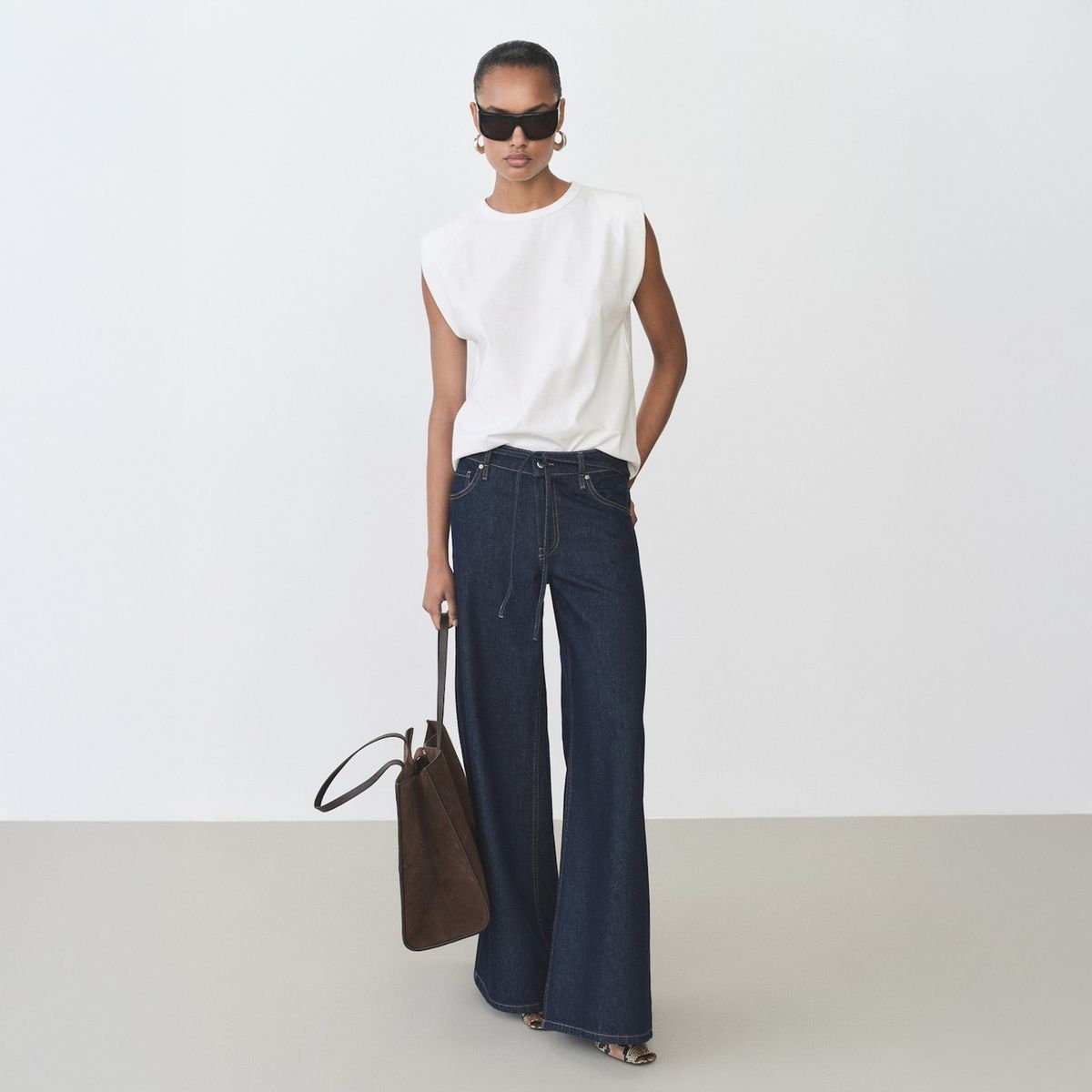 MANGO - Polera Algodón Manga Corta Mujer Mango