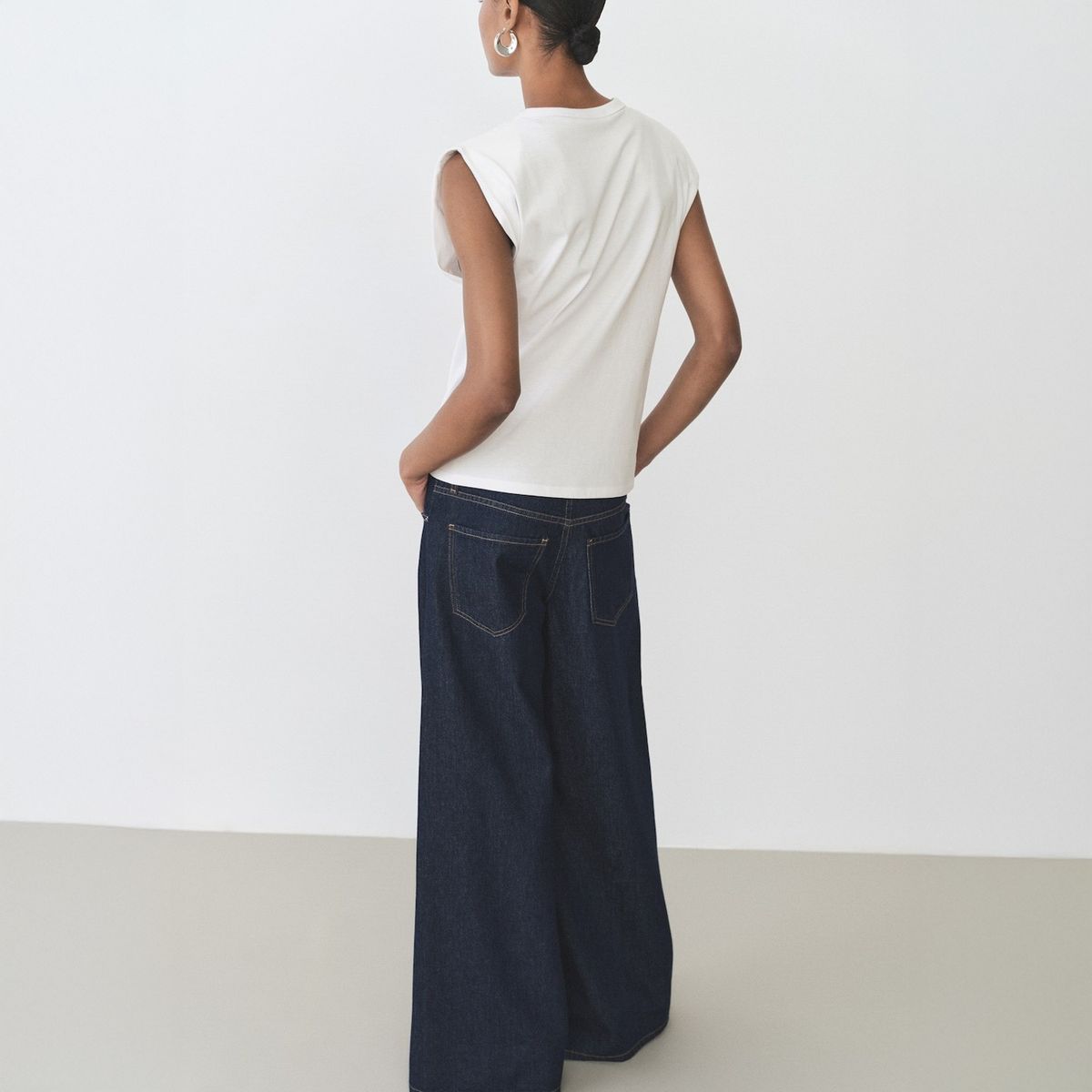 MANGO - Polera Algodón Manga Corta Mujer Mango