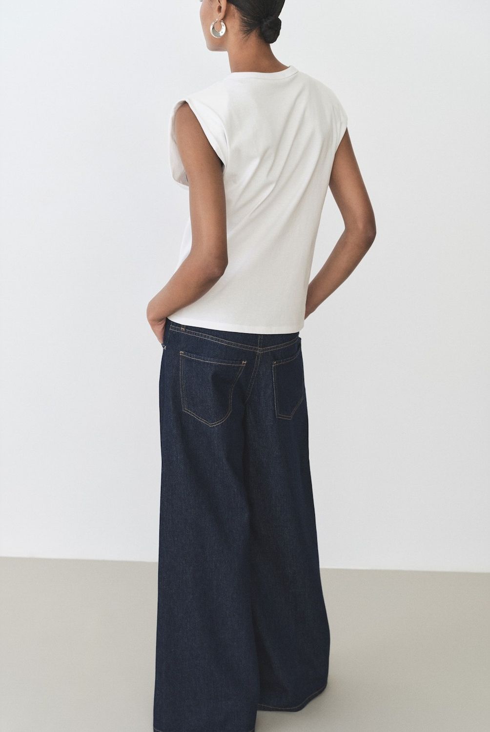 MANGO - Polera Algodón Manga Corta Mujer Mango