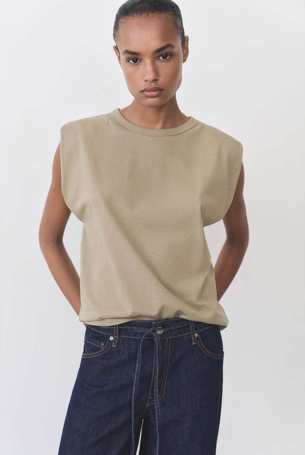 MANGO - Polera Algodón Manga Corta Mujer Mango