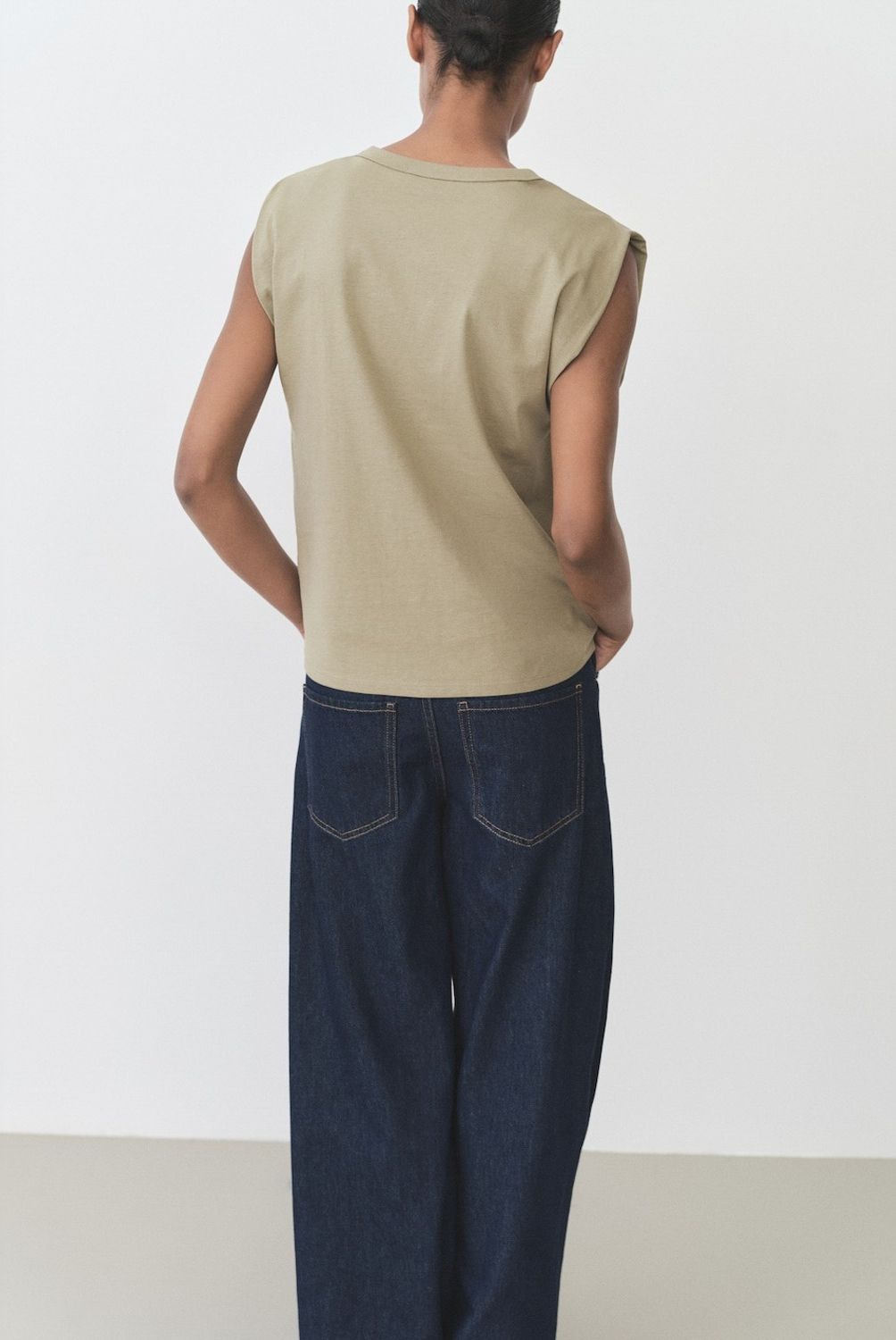 MANGO - Polera Algodón Manga Corta Mujer Mango