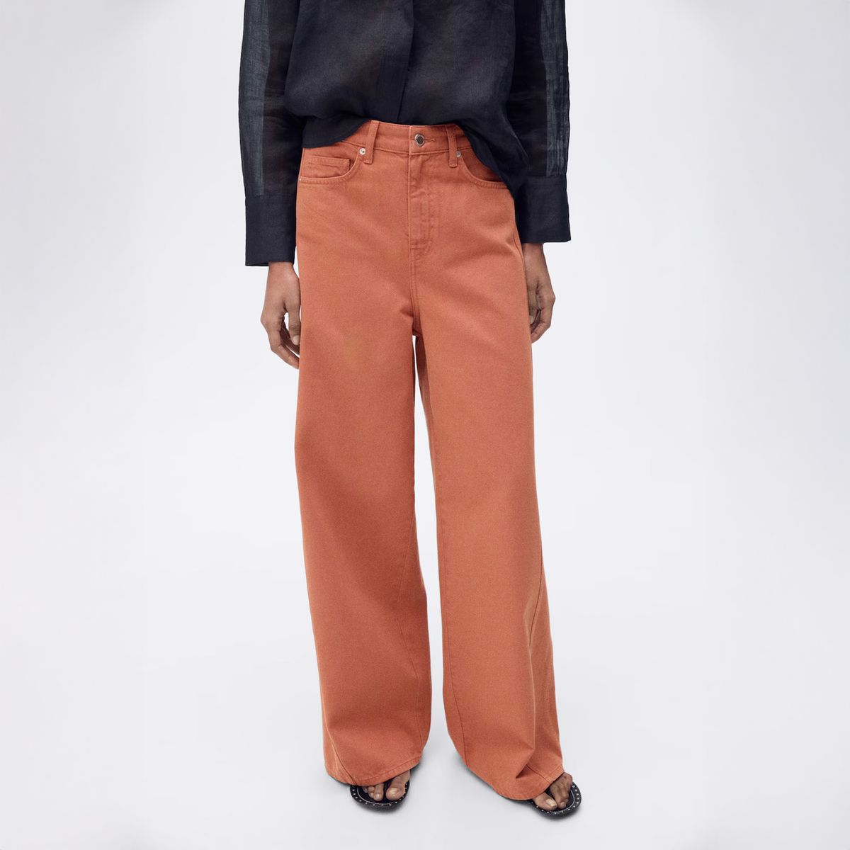 MANGO - Jeans Wide Leg Tiro Medio Mujer Mango