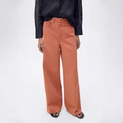 MANGO - Jeans Wideleg Tiro Medio Mujer