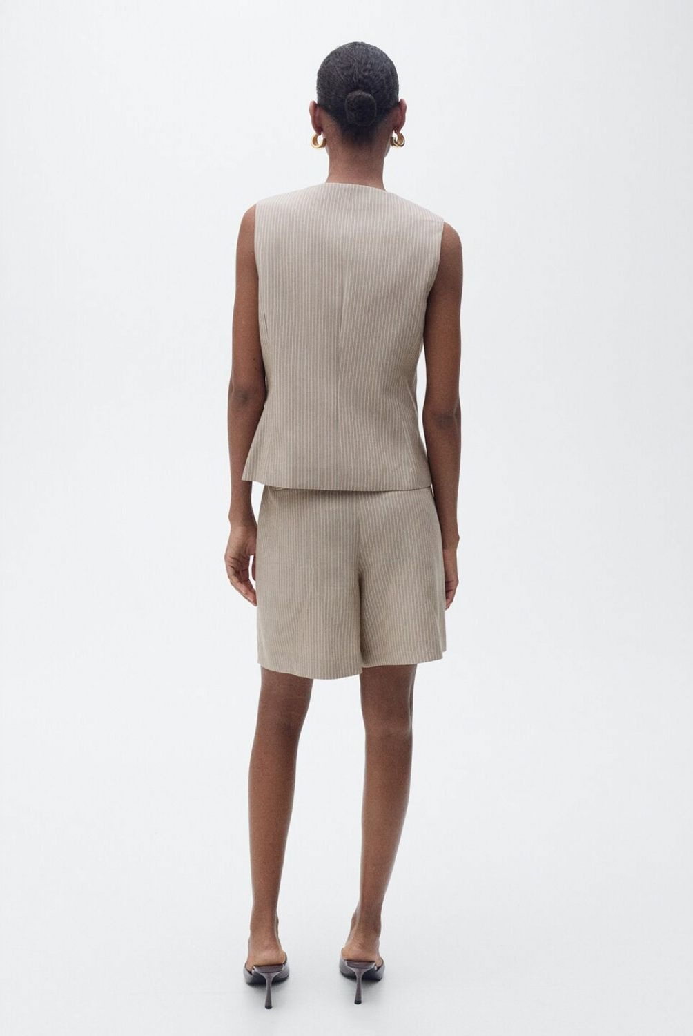 MANGO - Bermudas Traje Rayas Mujer Mango