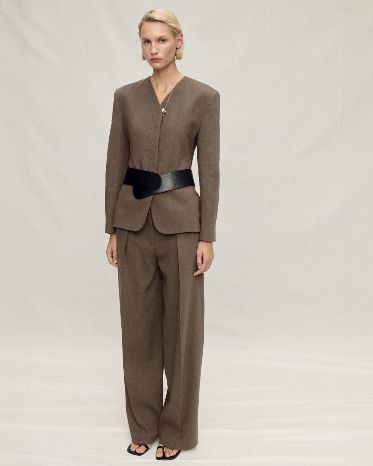 MANGO Pantalón Traje Lino Sin Costuras Mujer Mango