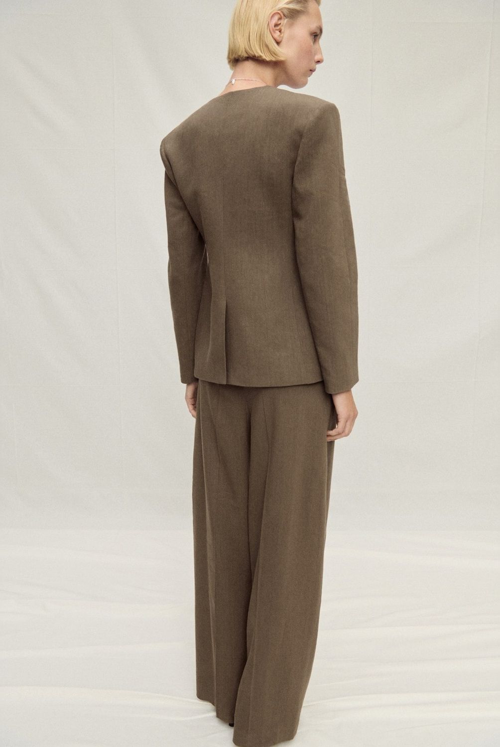 MANGO - Pantalón Traje Lino Sin Costuras Mujer Mango