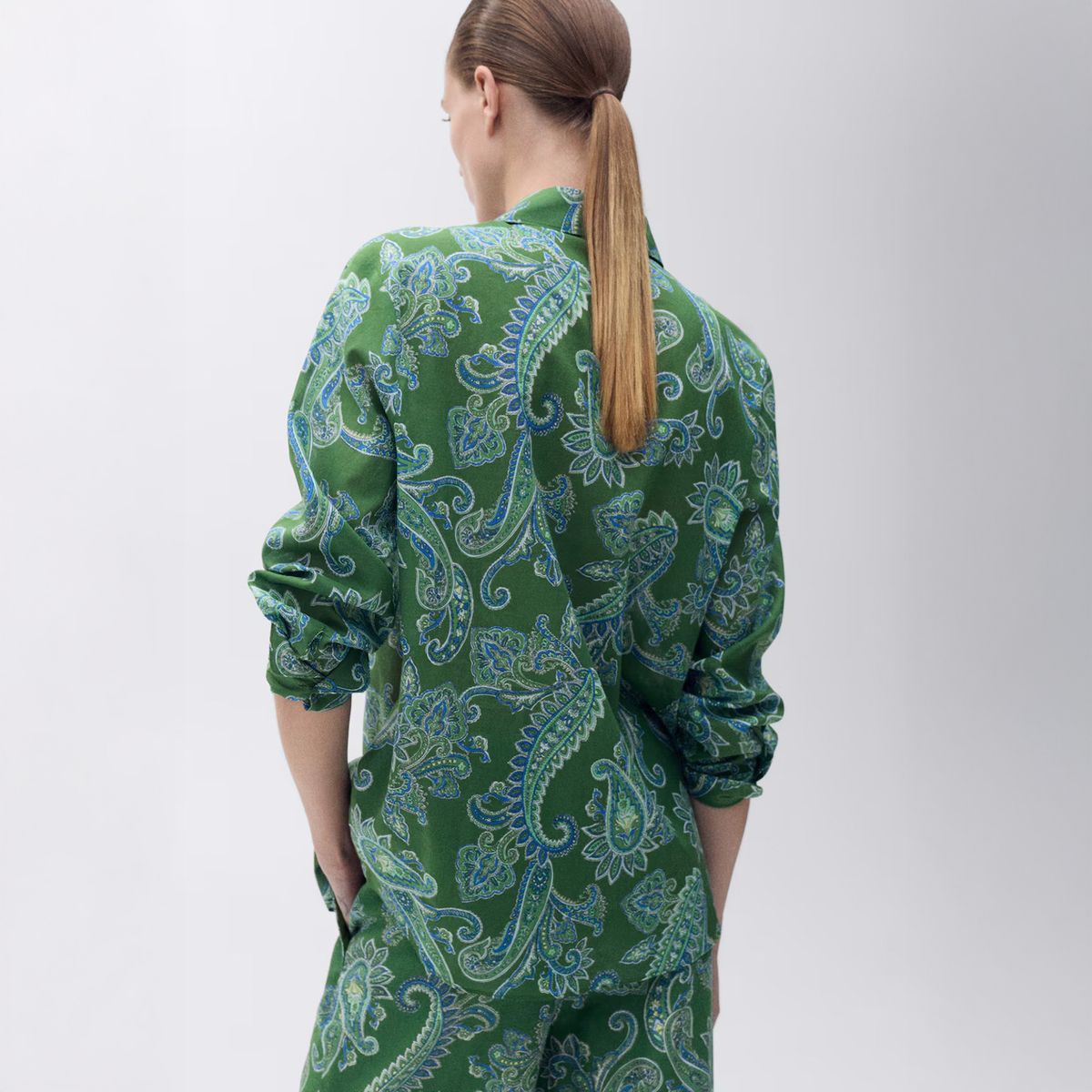 MANGO - Blusa Algodón Paisley Mujer Mango