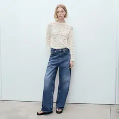 MANGO - Sweater Oversize Punto Calado Mujer