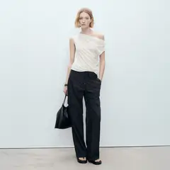 MANGO - Top Lyocell Asimétrico Mujer