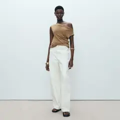 MANGO - Top Lyocell Asimétrico Mujer