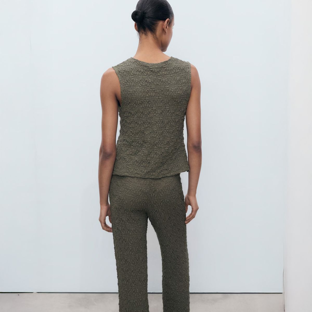 MANGO - Top Textura Lazos Mujer Mango