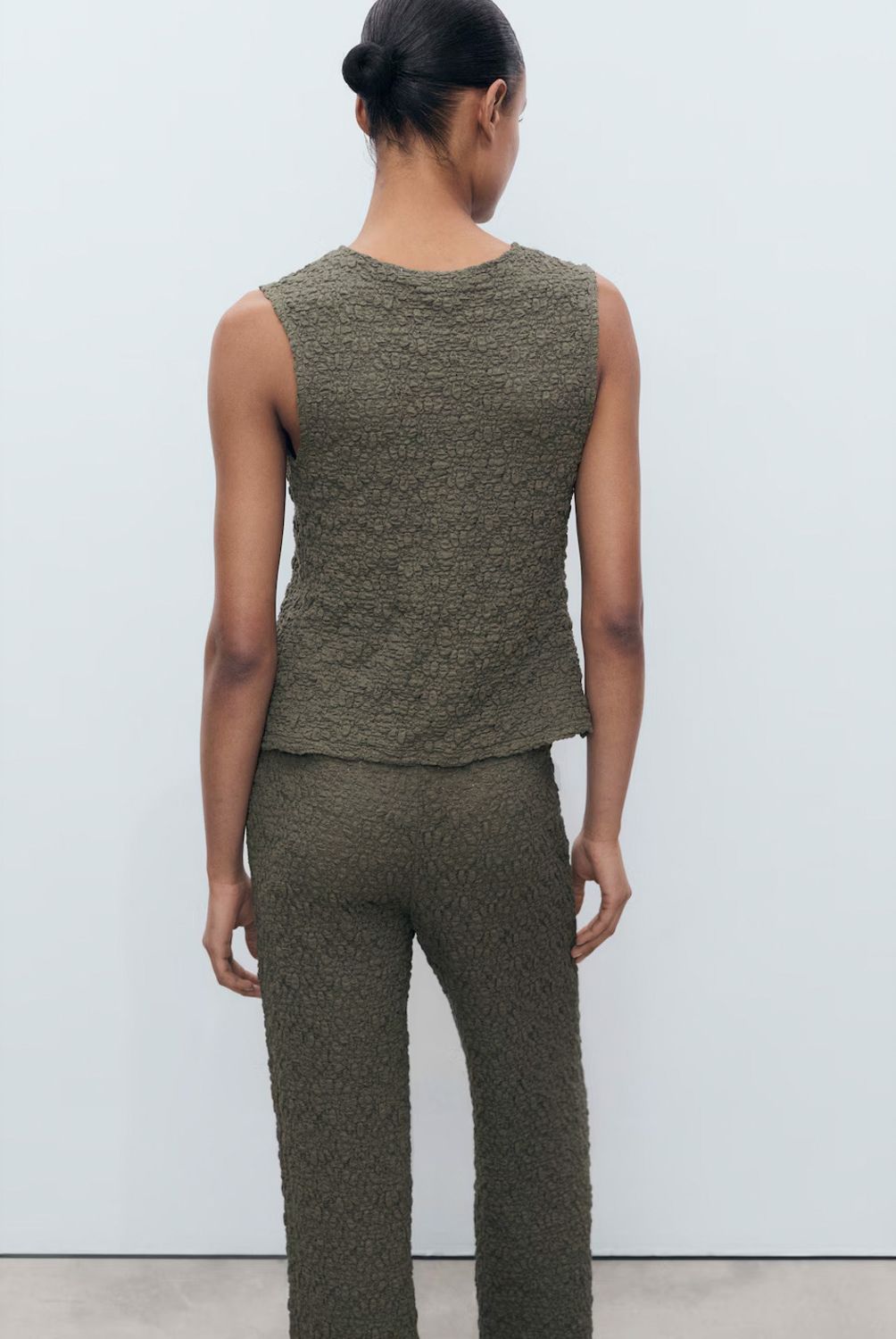 MANGO - Top Textura Lazos Mujer Mango