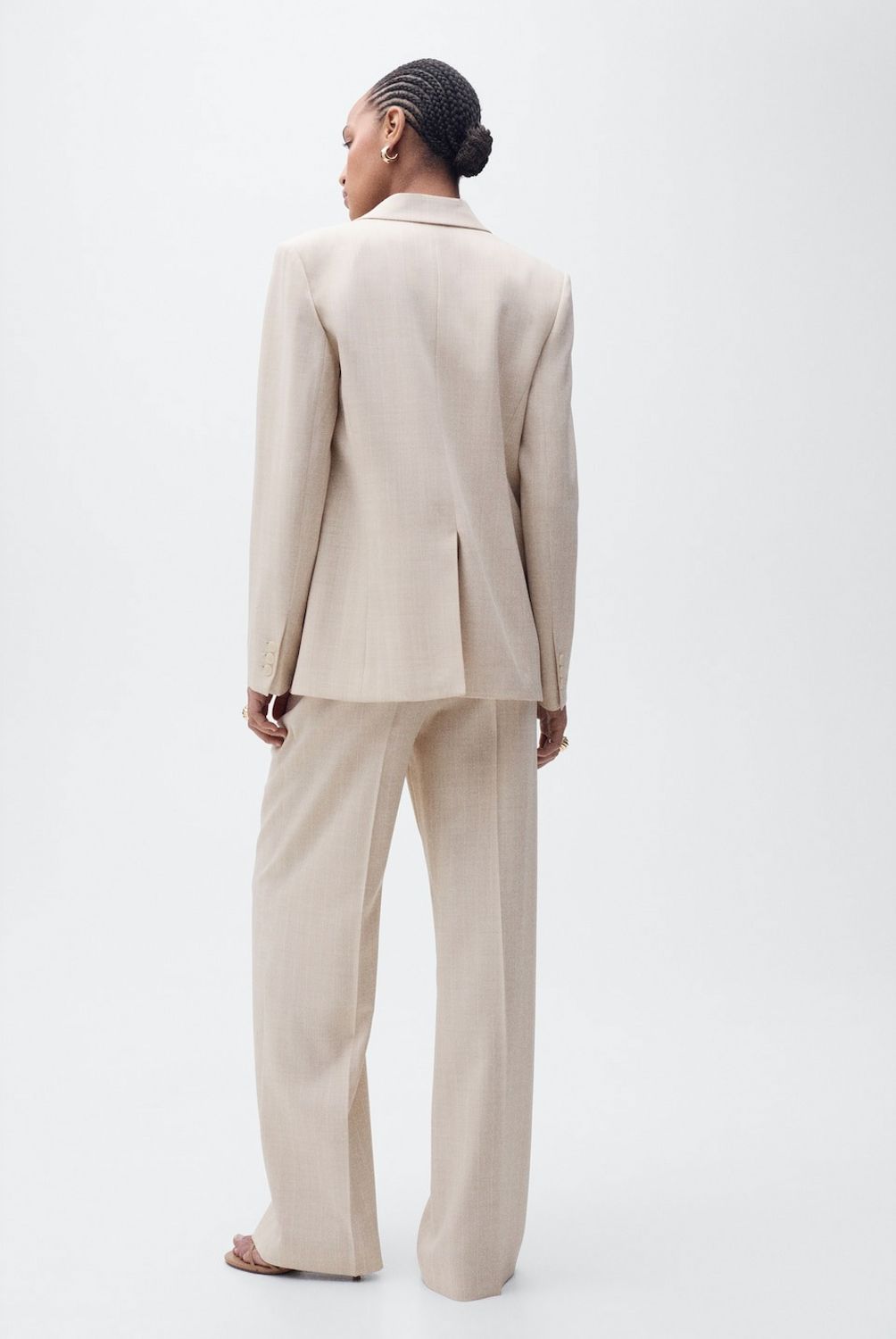 MANGO - Pantalón Recto Traje Mujer Mango