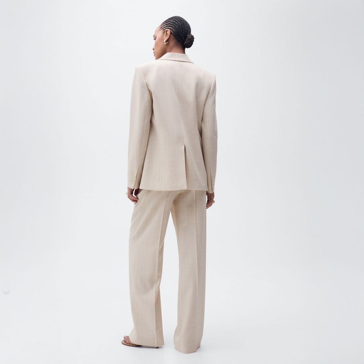 MANGO - Pantalón Recto Traje Mujer Mango