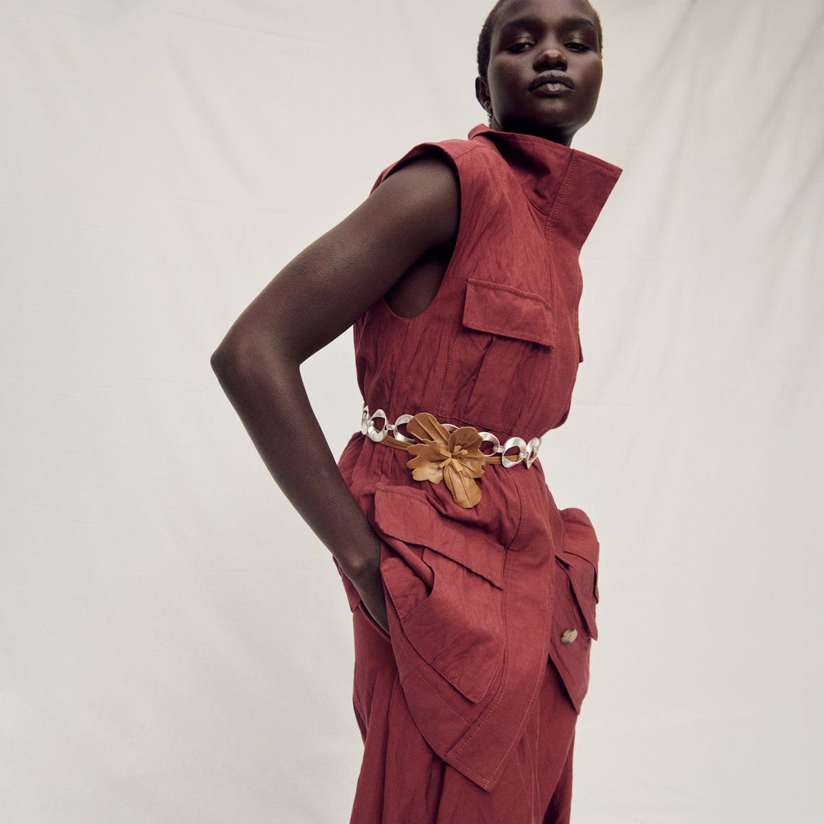 MANGO - Cinturón Aros Metálicos Mujer Mango