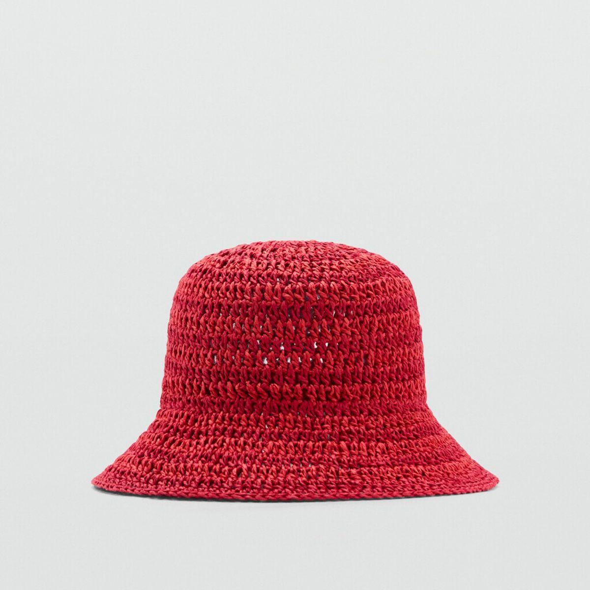 MANGO - Sombrero Bucket Fibra Natural Mujer Mango