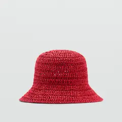 MANGO - Sombrero Bucket Fibra Natural Mujer