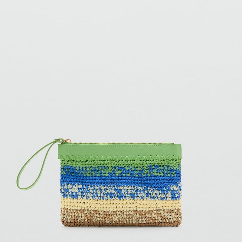 MANGO - Pochette Fibra Natural Degradado Mujer Mango