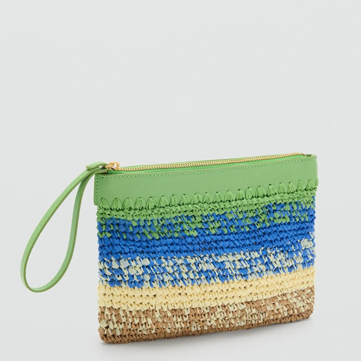 MANGO - Pochette Fibra Natural Degradado Mujer Mango