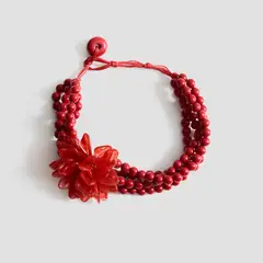 MANGO - Collar Bolas Detalle Flor Mujer