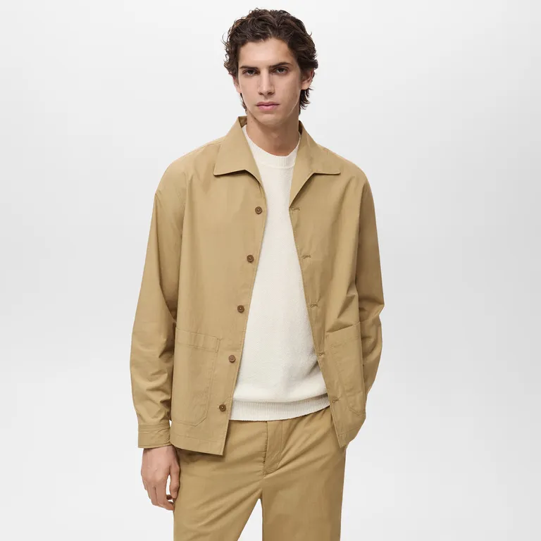 MANGO MAN Chaqueta Algodón Bolsillo Hombre
