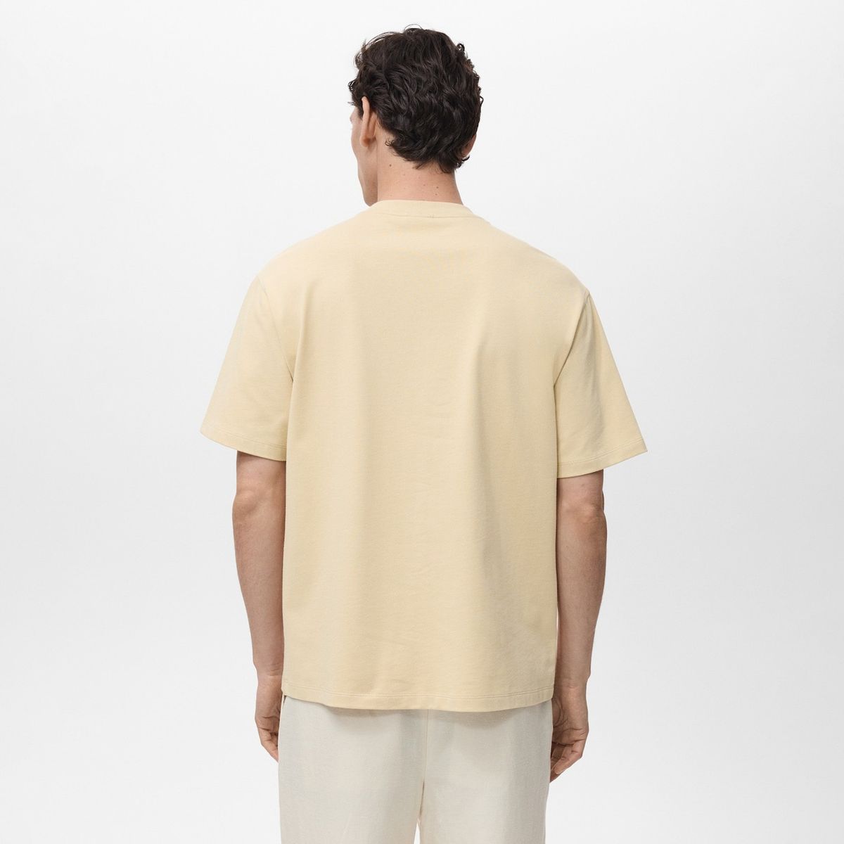 MANGO MAN - Polera Palm 100% Algodón Bordada Regular Fit Hombre Mango Man