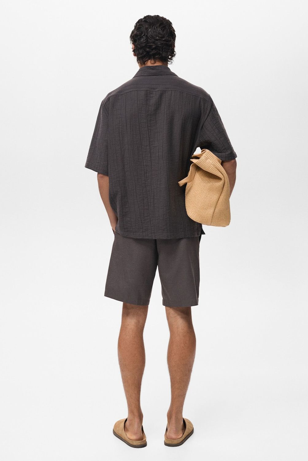 MANGO MAN - Camisa Faro Regular Fit Efecto Arrugado Hombre Mango Man