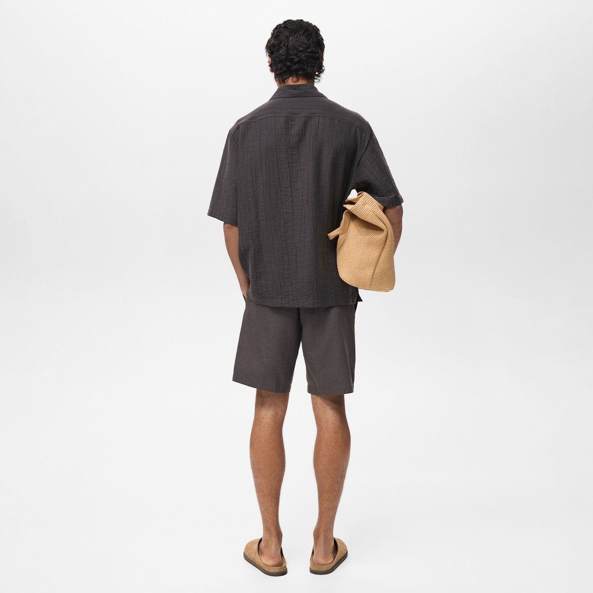 MANGO MAN - Camisa Faro Regular Fit Efecto Arrugado Hombre Mango Man