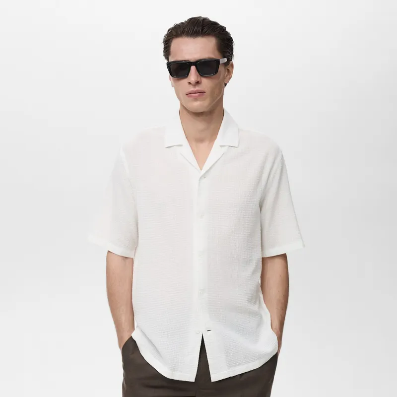 MANGO MAN - Camisa Deia 100% Algodón Regular Fit Hombre Mango Man
