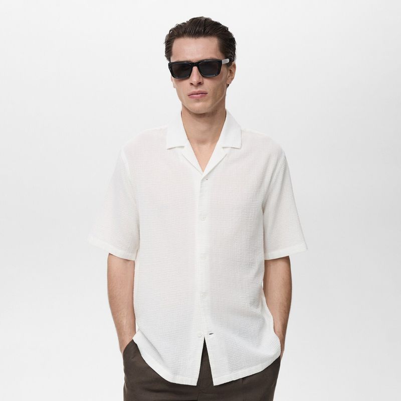 MANGO MAN - Camisa Deia 100% Algodón Regular Fit Hombre Mango Man