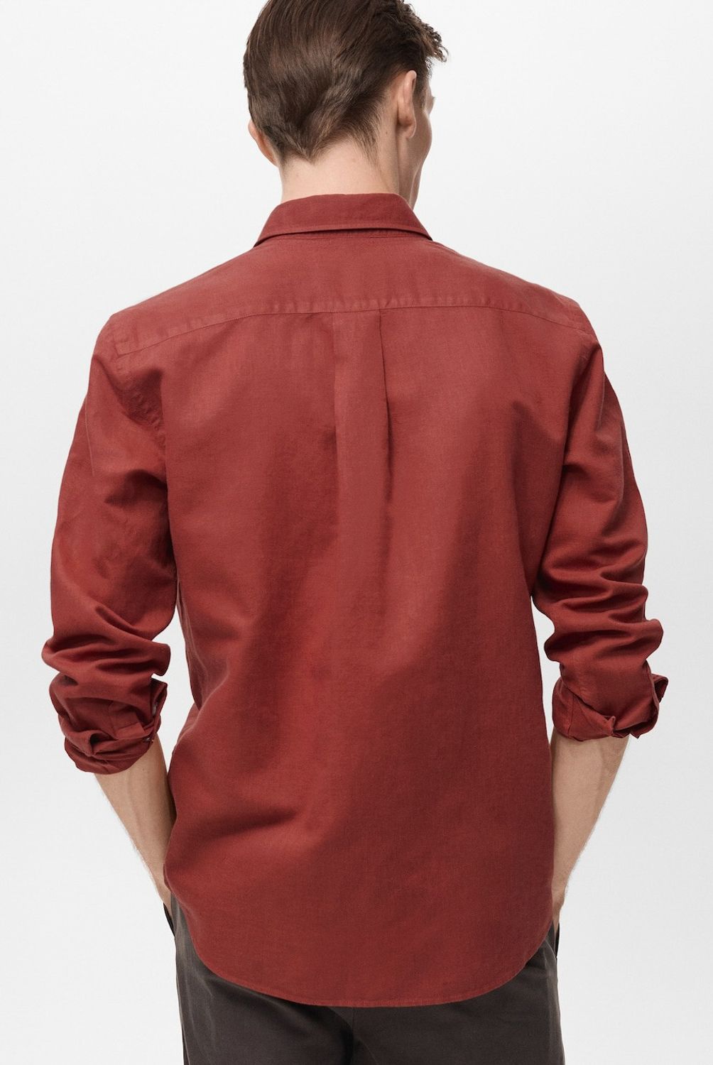 MANGO MAN - Camisa Avispag Lino Fit Clásico Hombre Mango Man