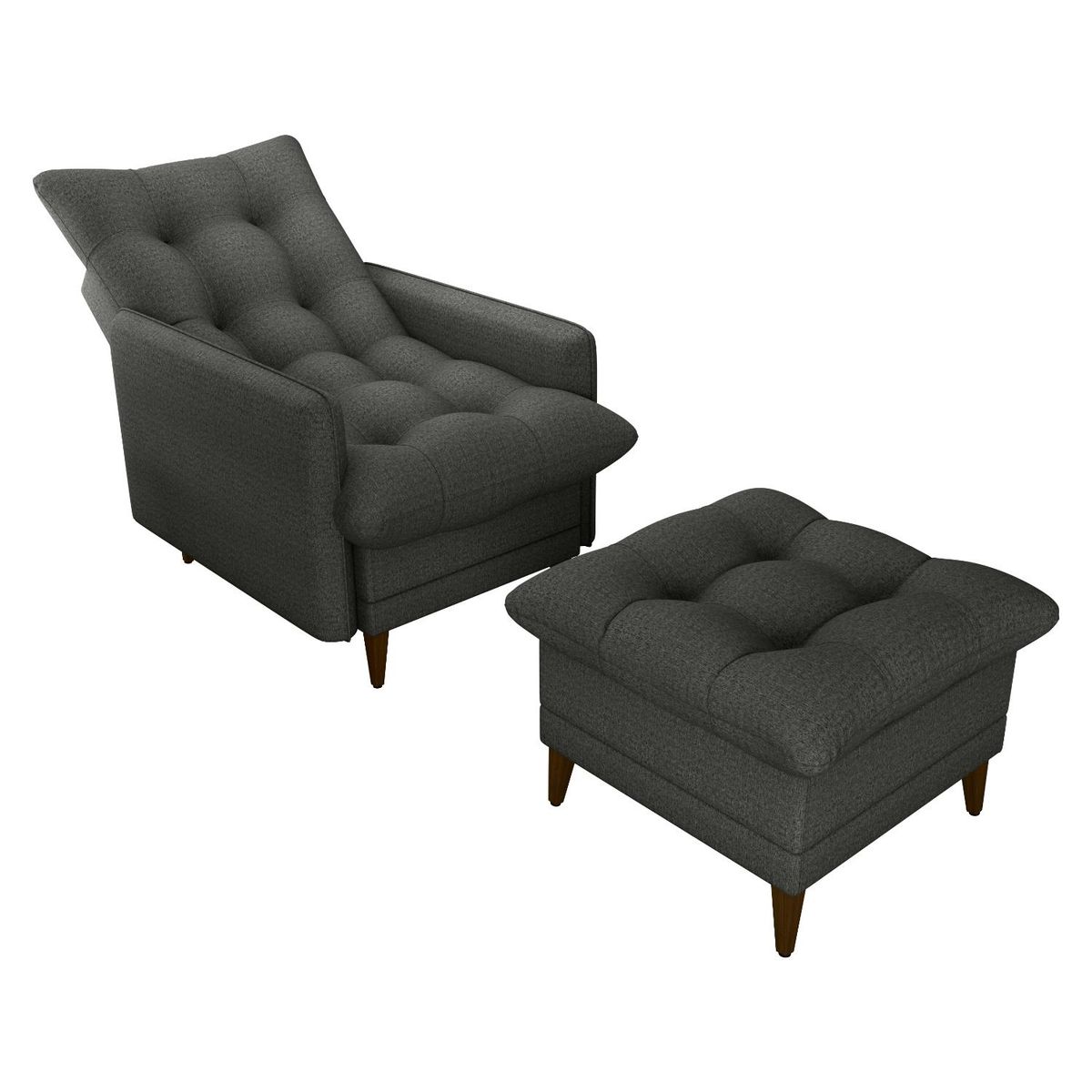 DECOCASA - Poltrona Montreal Con Puff E-484 Decocasa