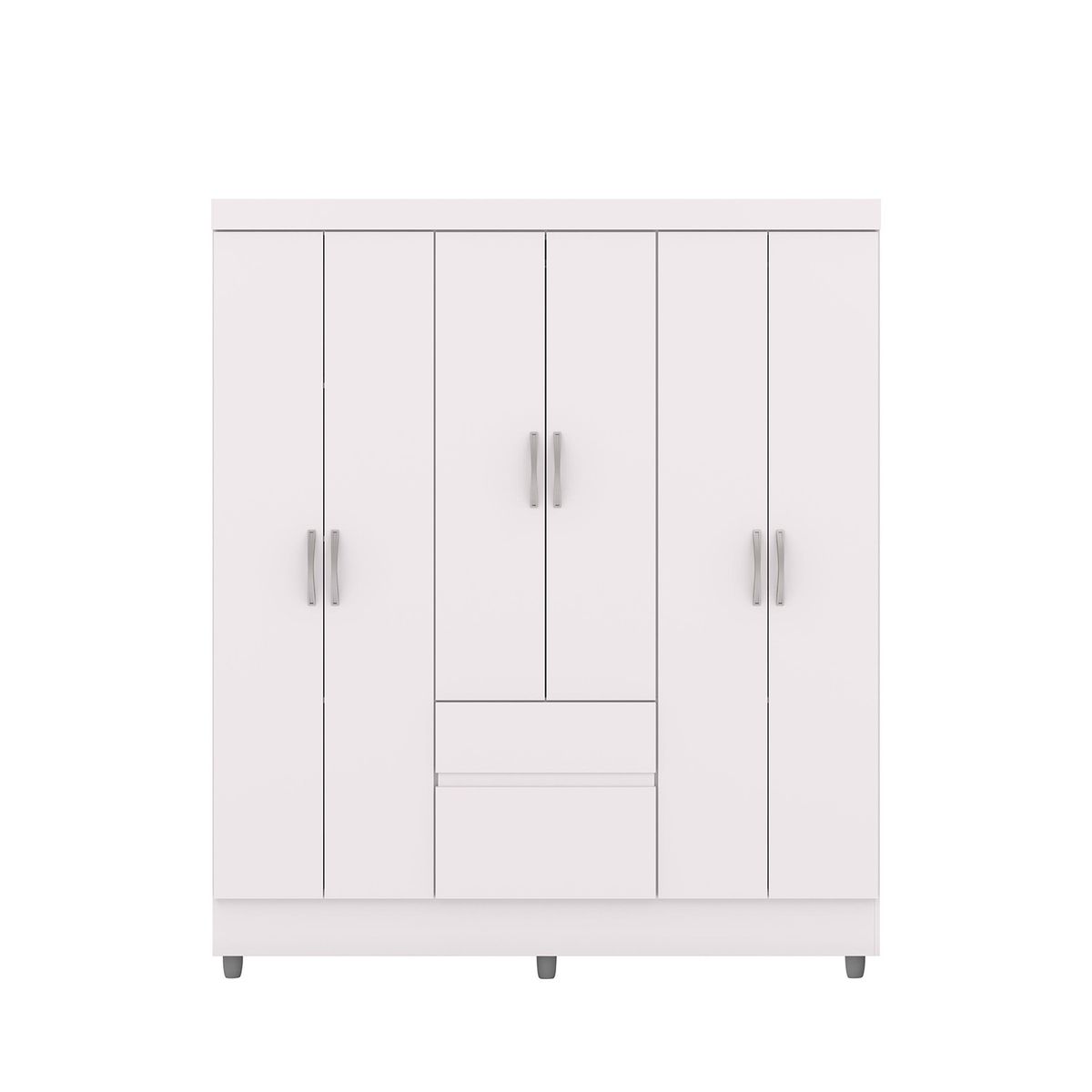 VEKKAHOME - Clóset Ideal 6 Puertas 2 Cajones Blanco Vekkahome