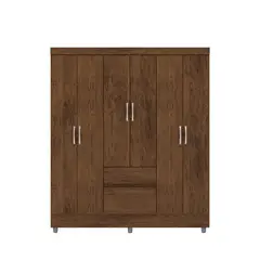 VEKKAHOME - Closet Ideal 6 Puertas 2 Cajones Cafe