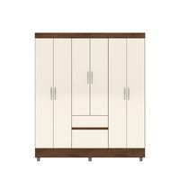 Closet Ideal 6 Puertas 2 Cajones Crema
