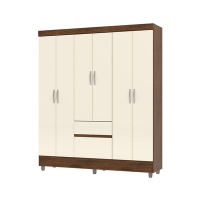Imagen 2 del producto Closet Ideal 6 Puertas 2 Cajones Crema