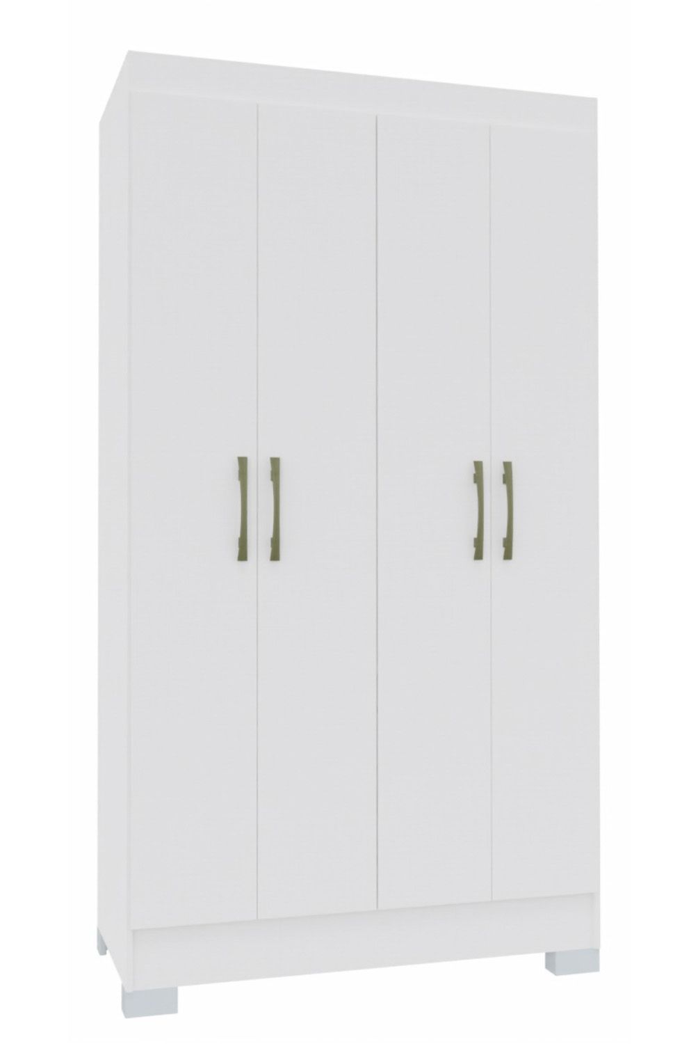 VEKKAHOME - Combo Closet 4 Puertas + Comoda 3 Cajones Blanca Vekkahome